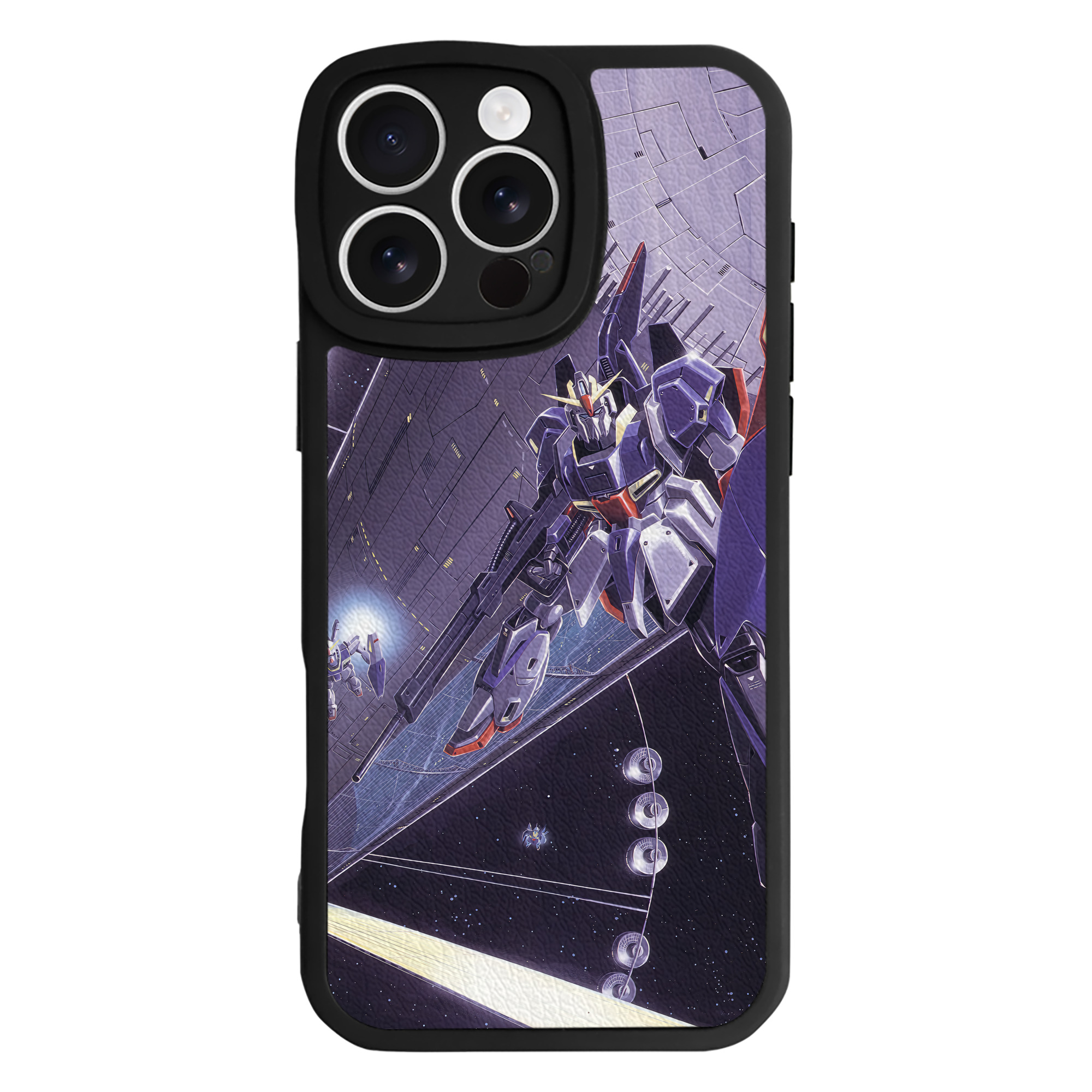 （画像用） 機動戦士ガンダム Mobile Suit Gundam 【iPhone 16シリーズ対応】シリコンスマホケース（レザー調） 材質：シリコン